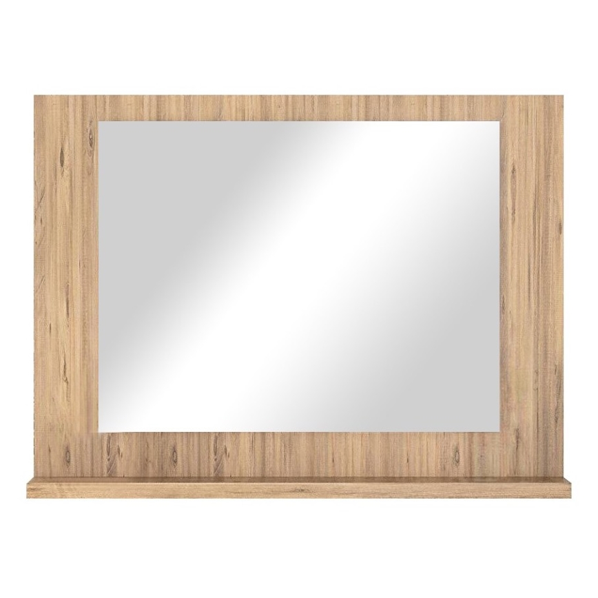 Wall mirror with a shelf d. 45x60 cm pine