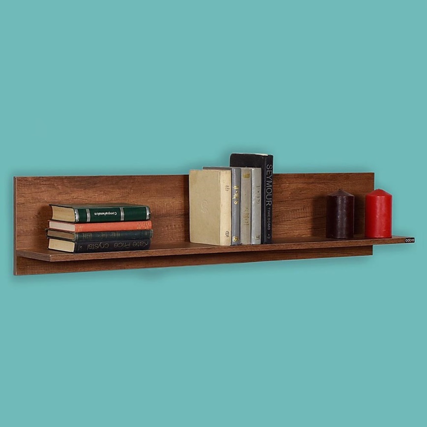 Wall shelf 25x120 cm brown