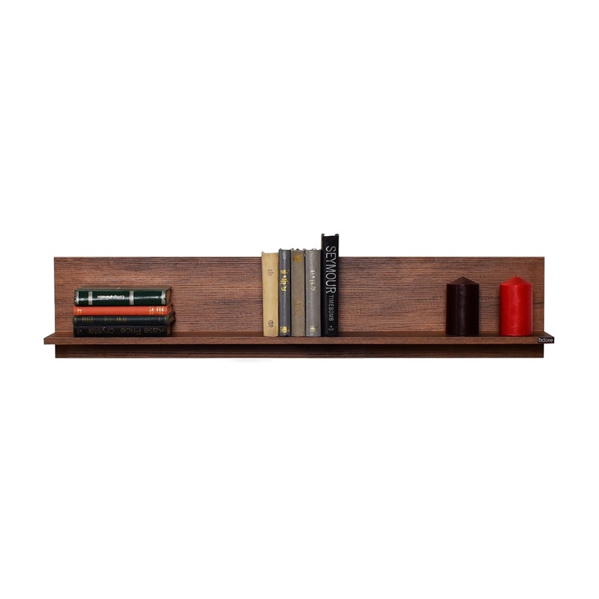 Wall shelf 25x120 cm brown