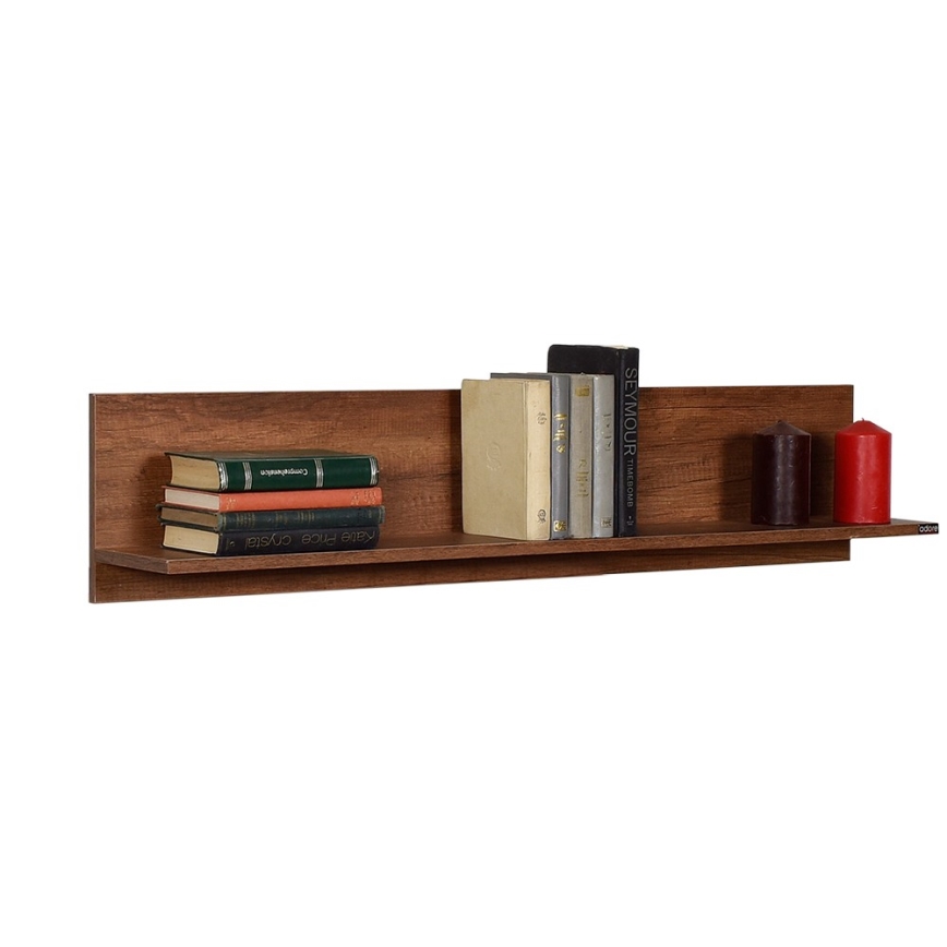 Wall shelf 25x120 cm brown