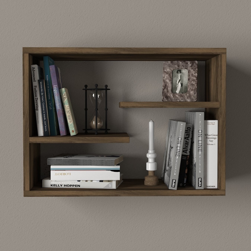 Wall shelf TINO 44x60 cm brown