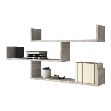 Wall shelf TRIO 55x119 cm grey
