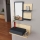 Wall shelf + wall mirror with a shelf MIMOZA oak/anthracite