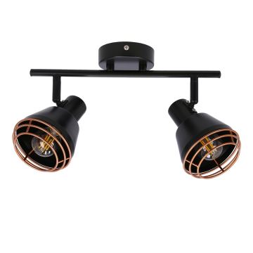 Wall spotlight NERIA 2xE14/40W/230V black/copper