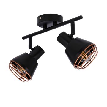 Wall spotlight NERIA 2xE14/40W/230V black/copper