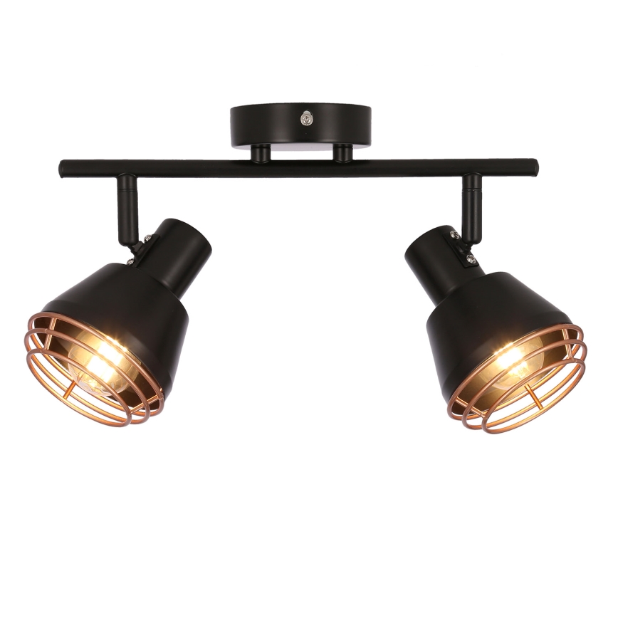 Wall spotlight NERIA 2xE14/40W/230V black/copper