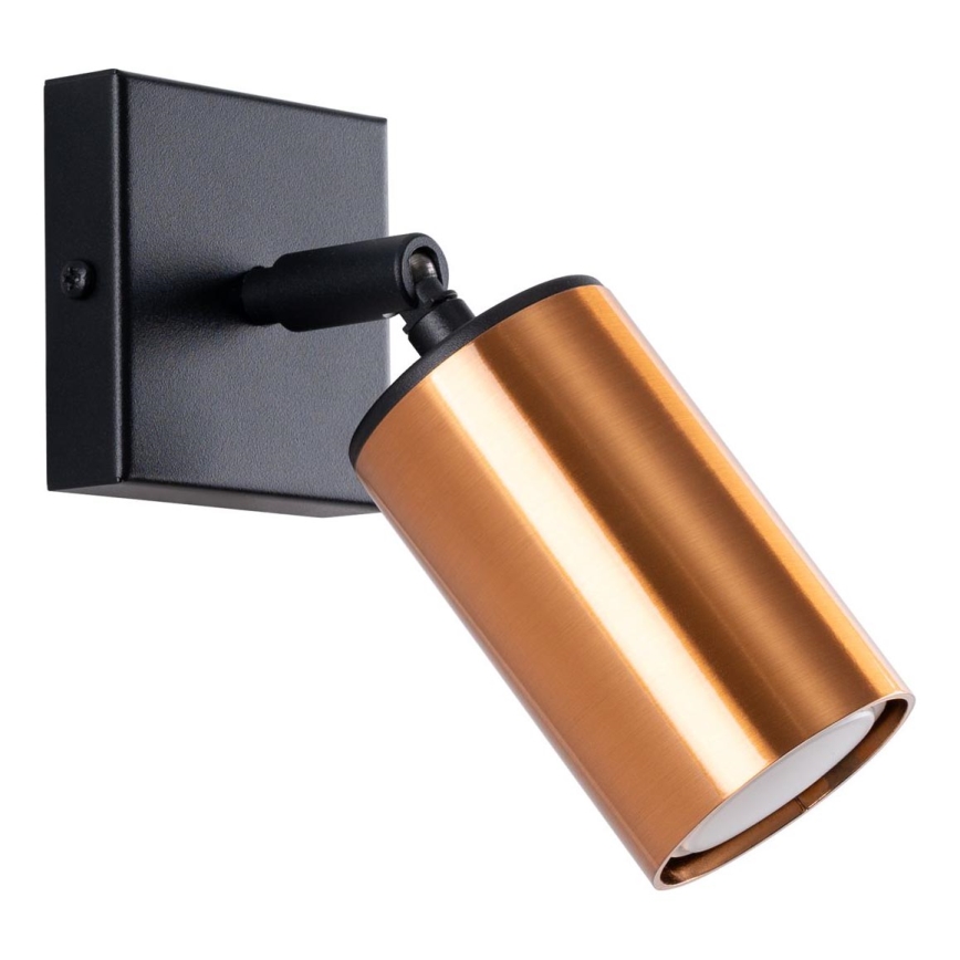 Wall spotlight WINX 1xGU10/10W/230V black/copper