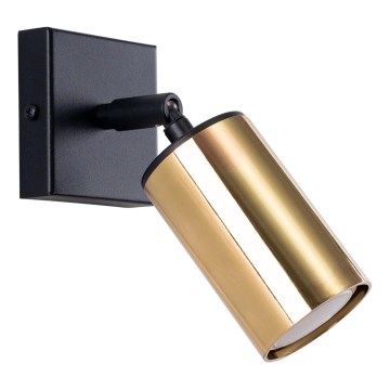 Wall spotlight WINX 1xGU10/10W/230V black/gold