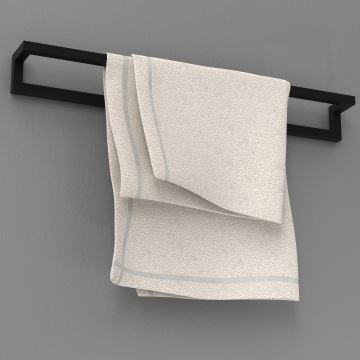 Wall towel holder 7x60 cm black