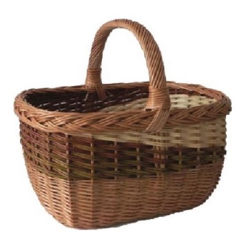 Wicker basket for wood with a handle 35x40 cm