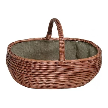 Wicker basket for wood with a handle 40x65 cm