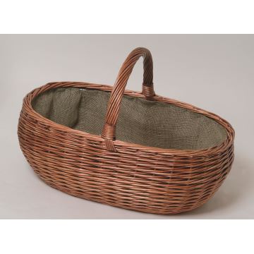 Wicker basket for wood with a handle 40x65 cm