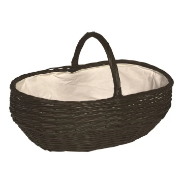 Wicker basket for wood with a handle 40x65 cm