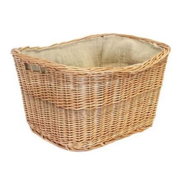 Wicker basket for wood with handles 30x45 cm
