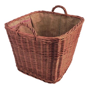 Wicker basket for wood with handles 43x51 cm