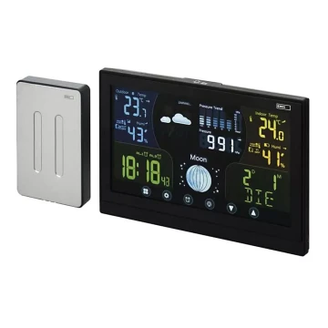 Wireless weather station with an alarm clock 3xAAA black