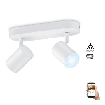WiZ - LED Dimmable spotlight IMAGEO 2xGU10/4,9W/230V 2700-6500K Wi-Fi CRI 90 white