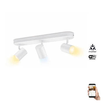 WiZ - LED Dimmable spotlight IMAGEO 3xGU10/4,9W/230V 2700-6500K Wi-Fi CRI 90 white