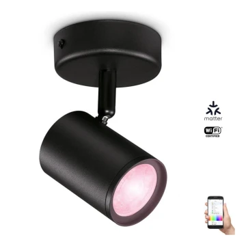 WiZ - LED RGBW Dimmable spotlight IMAGEO 1xGU10/4,9W/230V CRI 90 Wi-Fi black