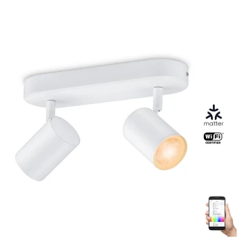 WiZ - LED RGBW Dimmable spotlight IMAGEO 2xGU10/4,9W/230V 2200-6500K Wi-Fi CRI 90 white