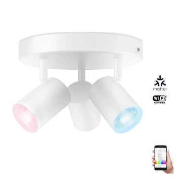 WiZ - LED RGBW Dimmable spotlight IMAGEO 3xGU10/4,9W/230V 2200-6500K Wi-Fi CRI 90 white