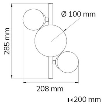 Wofi 4014.03.14.9000 - LED Wall light VILLA 3xG9/3W/230V