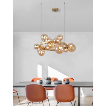 Wofi 5014-1501W - LED Chandelier on a string VILLA 15xG9/3W/230V gold