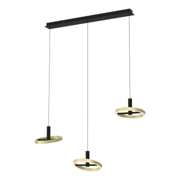 Wofi 7016-304 - LED Dimmable chandelier on a string BREST LED/26W/230V black/gold