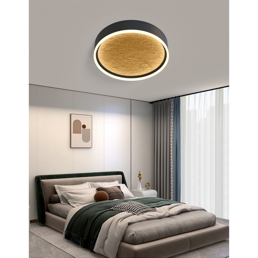 Wofi 9002-104M - LED Dimmable ceiling light BORDEAUX LED/37W/230V black/gold