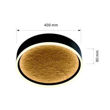 Wofi 9002-104M - LED Dimmable ceiling light BORDEAUX LED/37W/230V black/gold