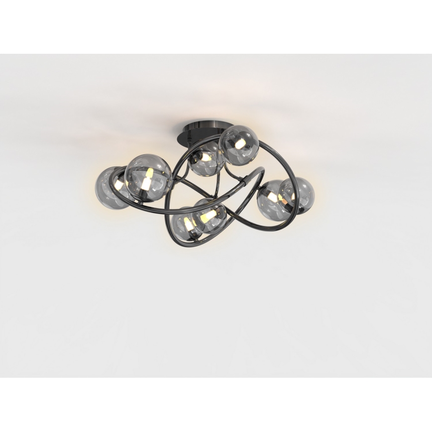 Wofi 9014-805 - LED Surface-mounted chandelier NANCY 8xG9/3,5W/230V black chrome