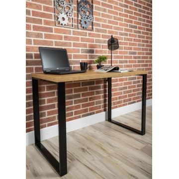 Work table BLAT 120x60 cm black/brown