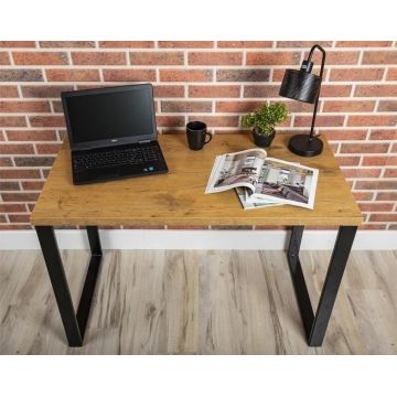 Work table BLAT 120x60 cm black/brown