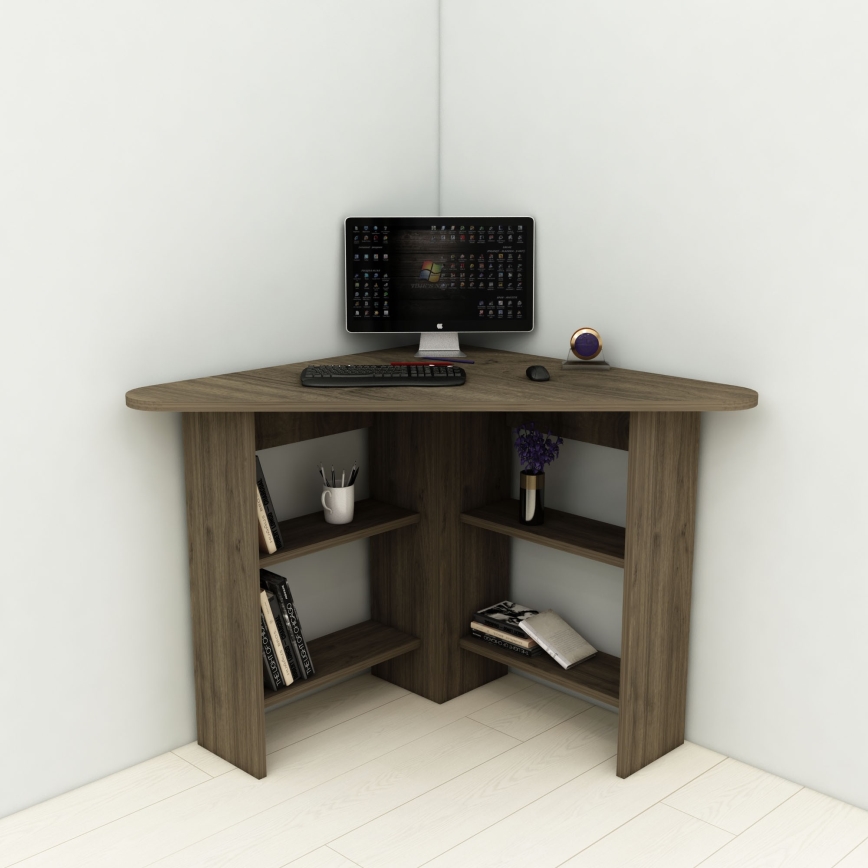 Work table CORNER 73,8x80 cm brown