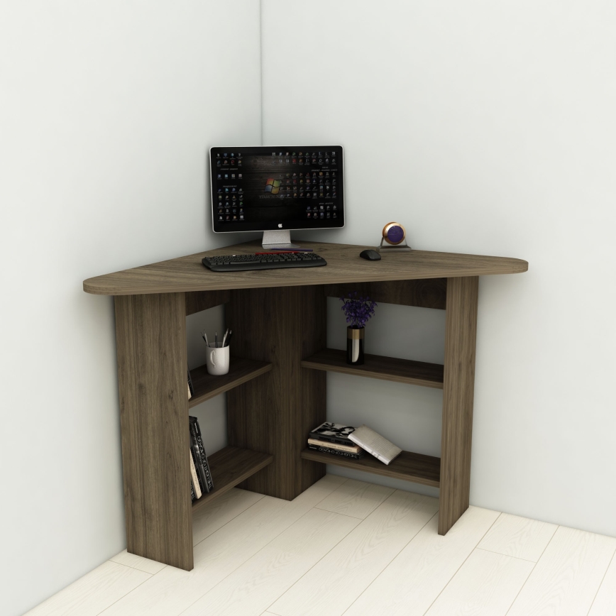 Work table CORNER 73,8x80 cm brown