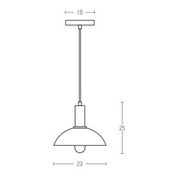 Zambelis 180052 - Chandelier on a string 1xE27/40W/230V black