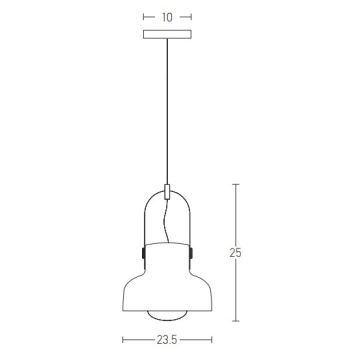 Zambelis 18190 - Chandelier on a string 1xE27/40W/230V