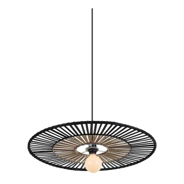 Zambelis 19104 - Chandelier on a string 1xE27/40W/230V bamboo/black