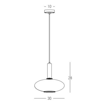 Zambelis 22072 - Chandelier on a string 1xE27/40W/230V d. 30 cm gold