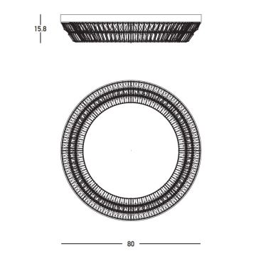 Zambelis 23049 - LED Dimmable crystal ceiling light LED/55W/230V CRI 90 3000K d. 80 cm brass