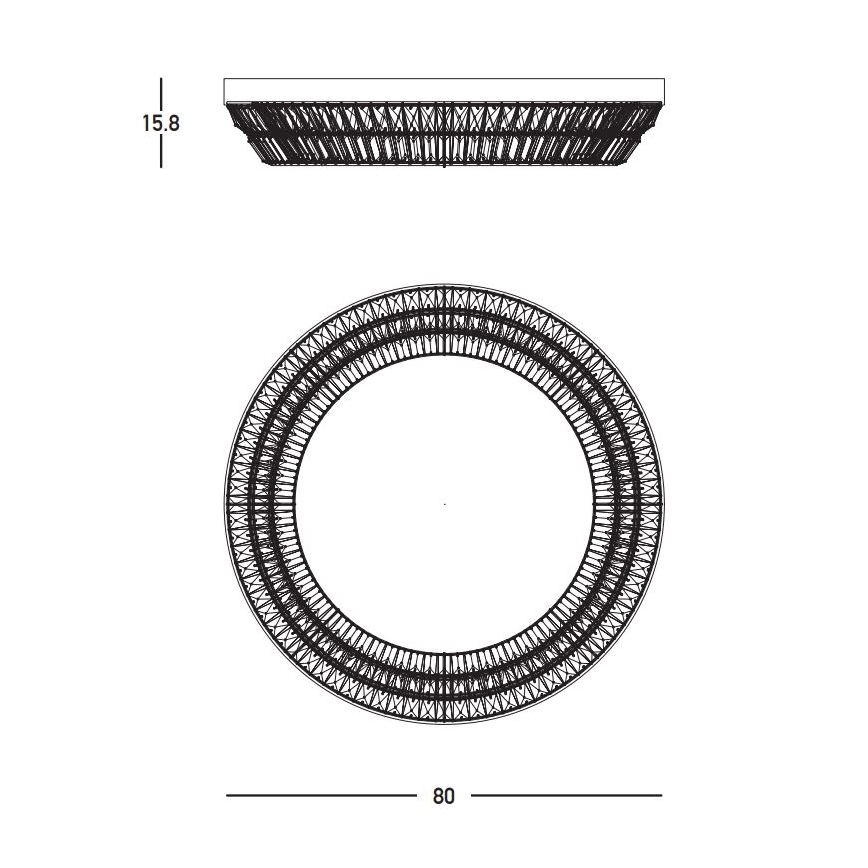 Zambelis 23049 - LED Dimmable crystal ceiling light LED/55W/230V CRI 90 3000K d. 80 cm brass