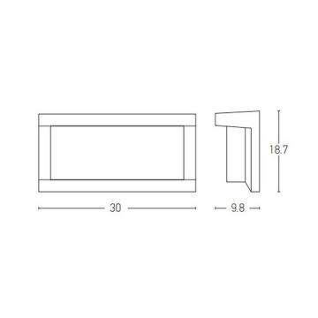 Zambelis E128 - Outdoor wall light 1xE27/18W/230V IP54 anthracite