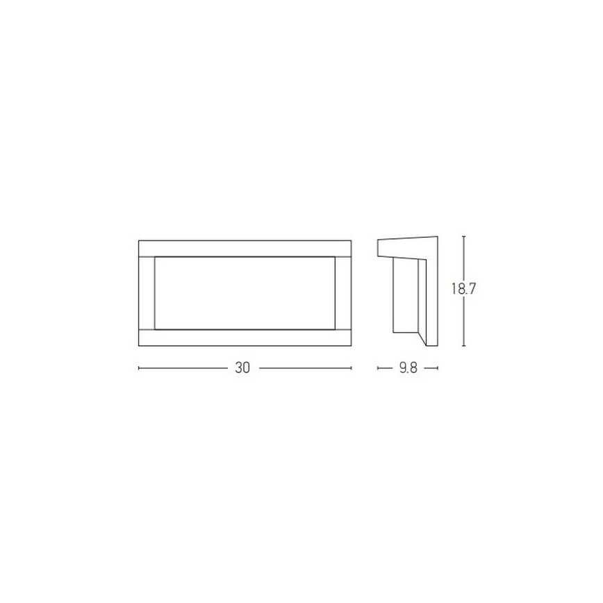 Zambelis E128 - Outdoor wall light 1xE27/18W/230V IP54 anthracite