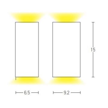 Zambelis E151 - Outdoor wall light 2xGU10/15W/230V IP54 white