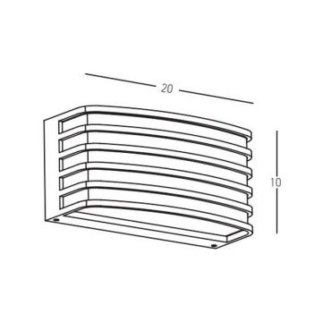 Zambelis E275 - Outdoor wall light 1xE27/20W/230V IP54 brown