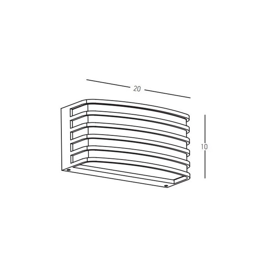 Zambelis E275 - Outdoor wall light 1xE27/20W/230V IP54 brown