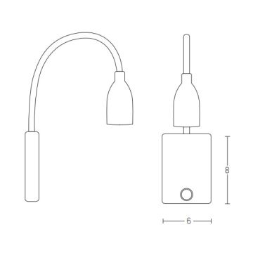 Zambelis H33 - LED Flexible small lamp LED/3W/230V white