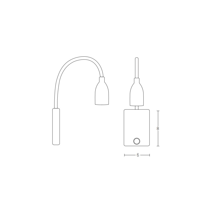 Zambelis H33 - LED Flexible small lamp LED/3W/230V white