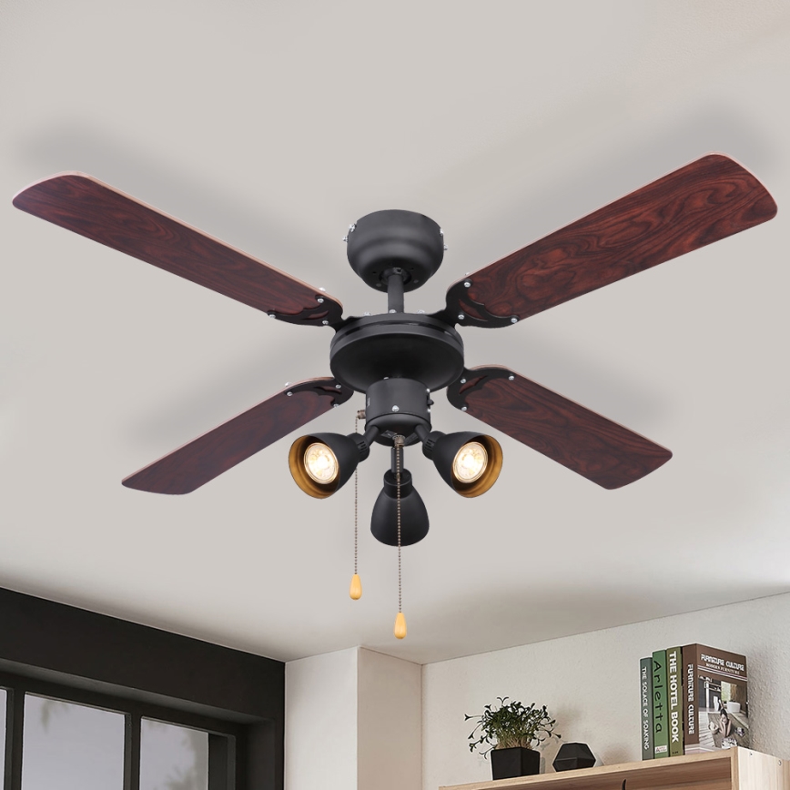 ZEVENTI - Ceiling fan ZURRIOLA 3xGU10/50W/230V