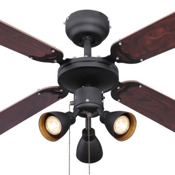 ZEVENTI - Ceiling fan ZURRIOLA 3xGU10/50W/230V